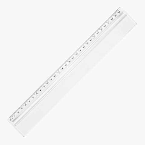 Lineal 30 cm Zeilenlupe