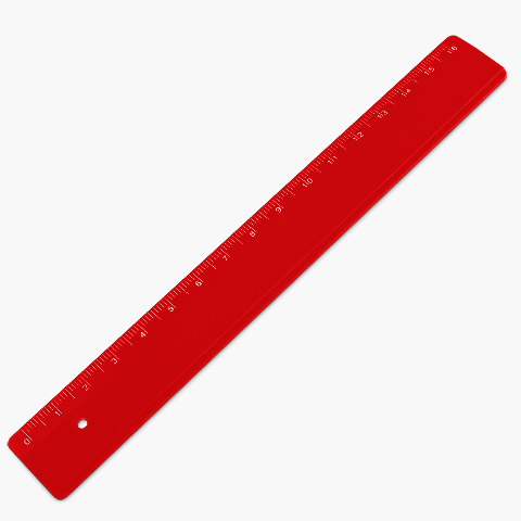 Lineal 20 cm Rot
