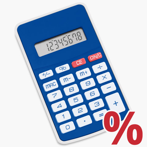 Taschenrechner Blau
