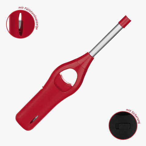 Stabfeuerzeug Groß Rot