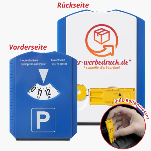 Parkscheibe mit Aufdruck Parkscheibe mit Aufdruck
