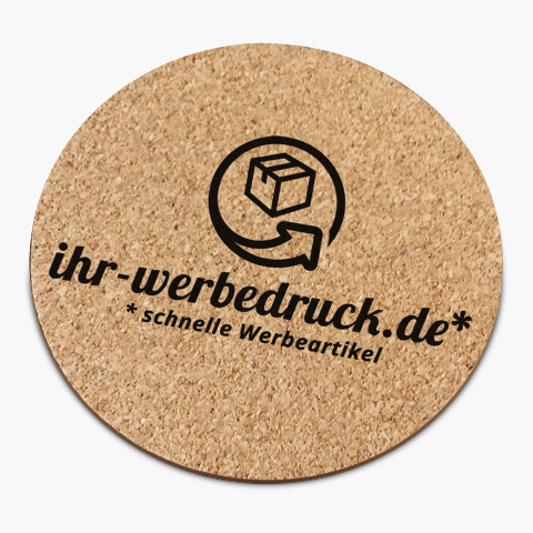 Runde und eckige Korkuntersetzer