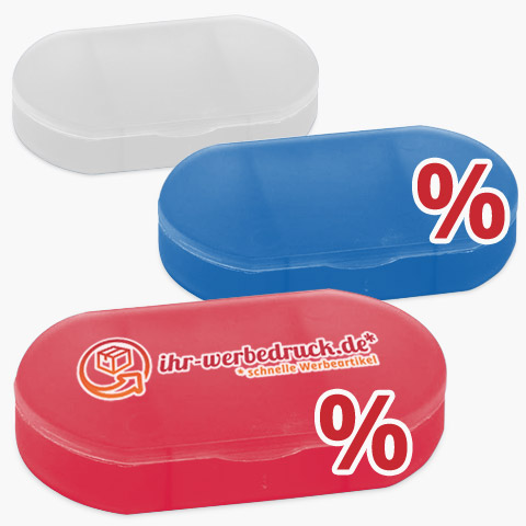 Pillendose mit Aufdruck Pillendose mit Aufdruck