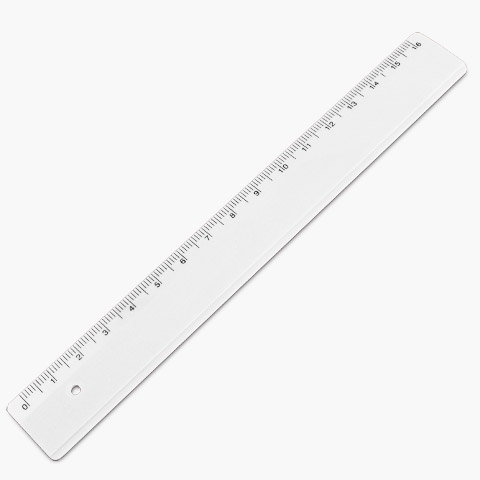 Lineal 16 cm Weiß