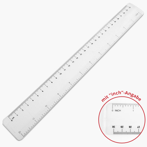 Lineal 30 cm Transparent