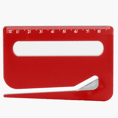 Brieföffner Lupe Rot