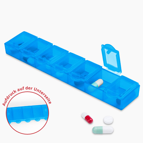 Pillendose 7 Tage Blau