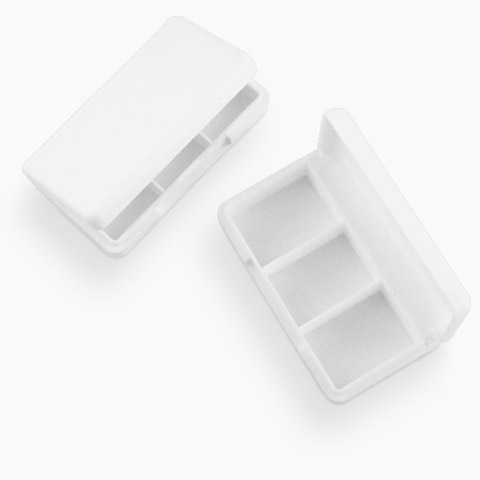Pillendose Mini 3 Fächer Weiß
