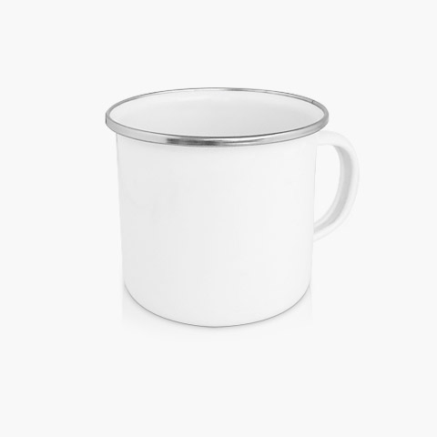 Metalltasse Weiß
