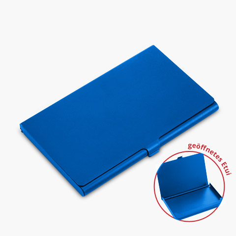 Visitenkartenetui Aluminium in Blau