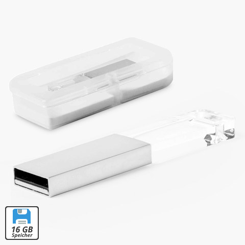 USB-Stick Long Glas in Rot
