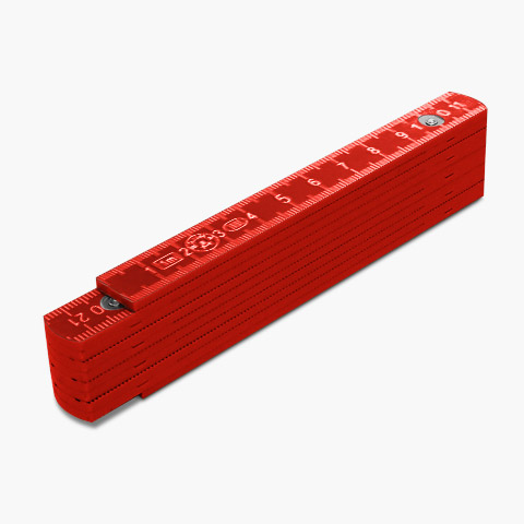 Zollstock farbig Kunststoff - 1 m rot Zollstock farbig Kunststoff - 1 m rot