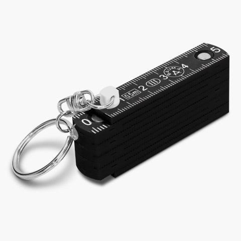Mini-Zollstock farbig - 0,5 m schwarz