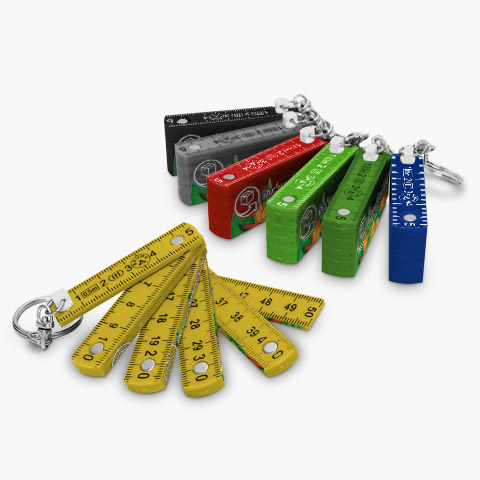 Schlüsselanhänger Mini Zollstock farbig Schlüsselanhänger Mini Zollstock farbig