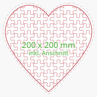 Karton Puzzle Herzform