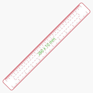 Lineal 30 cm+Inch Transparent