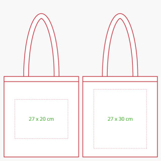 Baumwolltasche Wei&szlig;/Natur langer Henkel