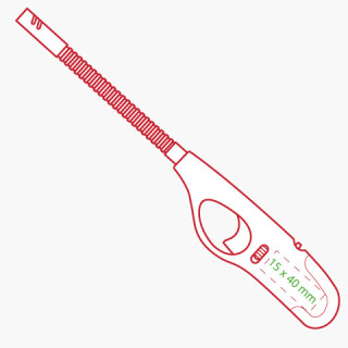 Stabfeuerzeug 40 Flexible