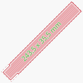 Doppelfarb-Meterstab Holz - 2m
