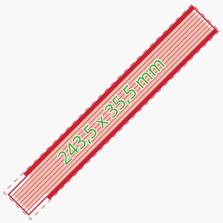 Zollstock Holz - au&szlig;en farbig - 2m
