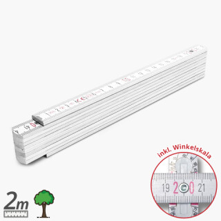 Meterstab 2m - wei&szlig; - Kat.40 v1